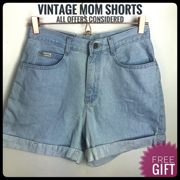 Lee Pants - Vintage mom shorts high waist light wash blue jean